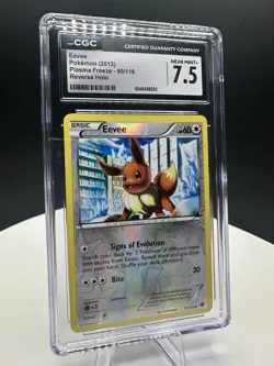 CGC 7.5 Eevee 2013 Plasma Freeze 90/116 Reverse Holo Pokemon Card - Image 2
