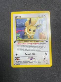 Eevee 38/75 1st Edition Neo Discovery Pokemon Card WOTC 2001 38/75 NM - Image 1