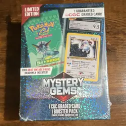 Pokemon Limited Edition Mystery Gems TCG Box: CGC 9.5 Card + 1 Booster Pack - Image 2