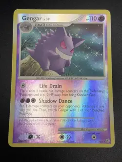 2007 GENGAR Pokemon Card #27 27/130 Diamond & Pearl Reverse Holo LP - Image 4