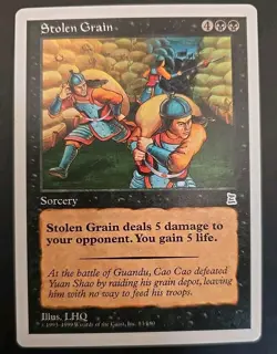 Stolen Grain Portal Three Kingdoms MTG Regular Lightly Played - Image 1