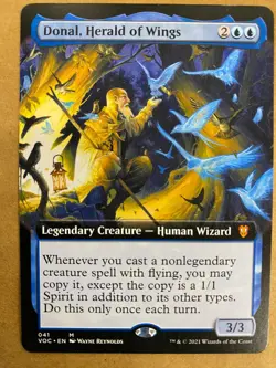 MTG 1x EXTENDED ART Donal, Herald of Wings 41 Crimson Vow Magic Gathering x1 NM - Image 1