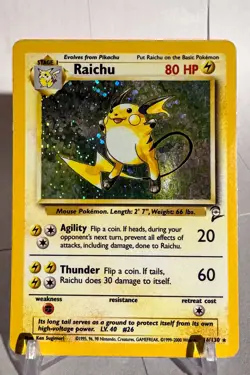 Pokemon TCG Base Set 2 16/130 Raichu Holo Rare - Image 1