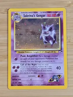 Pokemon TCG Sabrina's Gengar Holo Gym Challenge Card 14/132 Rare - Image 1