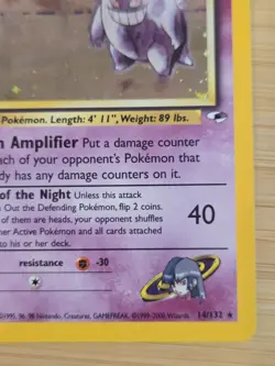 Pokemon TCG Sabrina's Gengar Holo Gym Challenge Card 14/132 Rare - Image 5