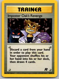 Imposter Oak's Revenge 76/82 Team Rocket Pokemon Unlimited LP - Image 1