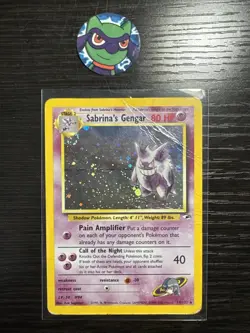 Pokemon TCG Sabrina's Gengar Gym Heroes 14/132 Rare Holo DMG - Image 1