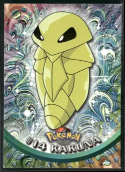 1999 Topps Pokemon TV Animation Edition Series 2 #14 kakuna black Topps Logo - Image 1