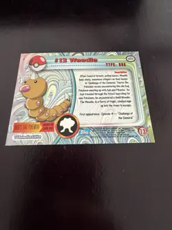 Weedle 2000 Topps Series 1 Tv Animation Edition Pokemon #13 - Image 2