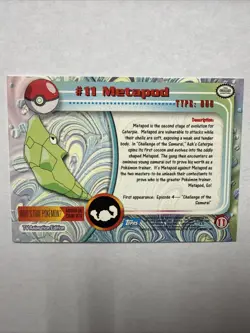 2000 Pokemon Topps Metapod #11 Animation Edition - Image 2