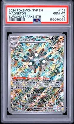 POKEMON MAGNETON 159 BLACK STAR PROMO SURGING SPARKS ETB PSA 10 - Image 1