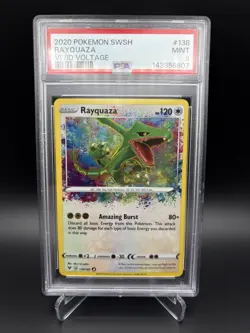 Pokemon TCG Rayquaza 138/185 Vivid Voltage Amazing Rare Holo PSA 9 Graded - Image 1