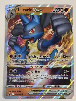 Pokemon Lucario VSTAR Full Art Black Star Promo Holo SWSH Sword & Shield SWSH214 - Image 1