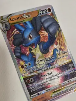 Pokemon Lucario VSTAR Full Art Black Star Promo Holo SWSH Sword & Shield SWSH214 - Image 3