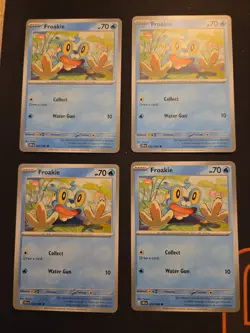 Pokemon x4 Froakie 020/086 Chaos Rising (CRI) ME04 Playset - Image 1