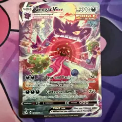 Pokemon TCG Sword & Shield Fusion Strike Gengar VMax Alt Art Secret Rare 271/264 - Image 1