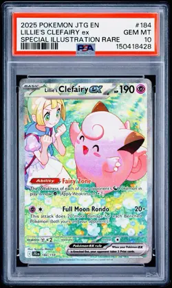 Lillie'S Clefairy Ex Pokemon Jtg En-Journey Together 184 NM PSA 10 - Image 1