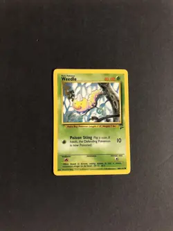 Pokemon Weedle 2nd Base Set 100/130 - Image 1