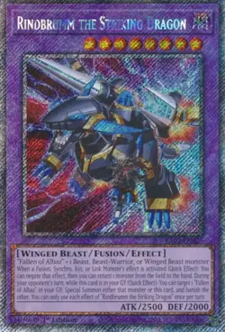 Rindbrumm the Striking Dragon - RA02-EN025 - Platinum Secret Rare - Yugioh - Image 1