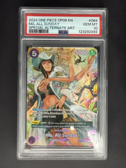 One Piece CCG Ms. All Sunday Special Alternate Art OP04-064 PSA 10 Gem Mint - Image 1