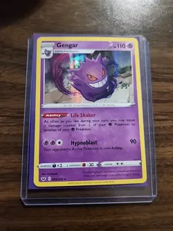 Gengar 085/202 Holo Sword and Shield Base Set 2020 Rare Near Mint Pokemon Card - Image 1