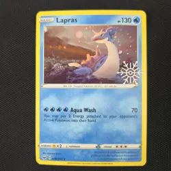 FART SWIRL 🌀💫 Lapras 048/202 Sword Shield Holiday Calendar Promo Pokemon Card - Image 3