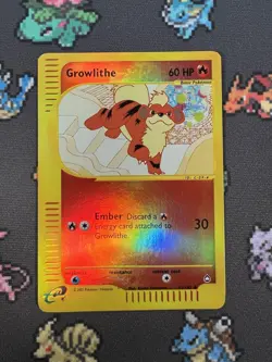 Growlithe #51 Reverse Holo Aquapolis 2002 51/147 E-Reader Pokemon Card - Image 3
