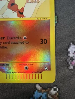 Growlithe #51 Reverse Holo Aquapolis 2002 51/147 E-Reader Pokemon Card - Image 5