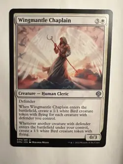 MTG Magic the Gathering Wingmantle Chaplain 039/281 Dominaria United NM - Image 1