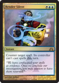 1 x Render Silent - Foil - Buy-a-Box Promo - Dragon's Maze - Light Play - MTG - Image 1