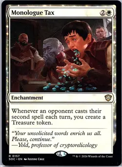 Monologue Tax 157 Rare Commander: Secrets of Strixhaven Magic: The Gathering NM - Image 1