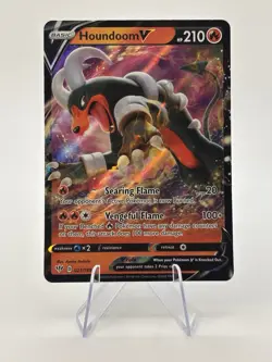 #021/189 Houndoom V Ultra Rare Holo Pokemon Darkness Ablaze English NM - Image 1