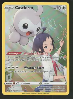 Castform TG11/TG30 Holo Lost Origin Trainer Gallery Pokemon NM - Image 1