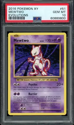 2016 Pokemon XY Evolutions Mewtwo #51 eBay 1/1 Rare PSA 10 GEM MT Fresh Grade! - Image 1