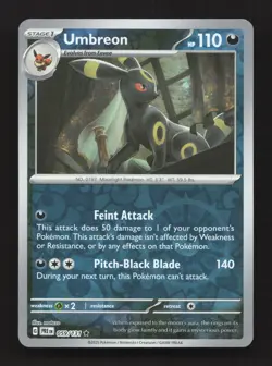 Umbreon 059/131 Holo Rare SV: Prismatic Evolutions Pokemon Reverse Holo NM - Image 1