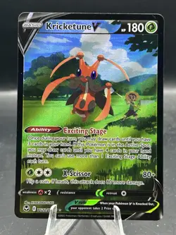 Pokemon TCG Kricketune V SWSH12: Silver Tempest Trainer Gallery TG12/TG30... - Image 1