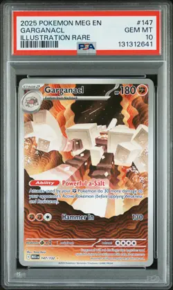 2025 POKEMON MEG EN-MEGA EVOLUTION ILLUSTRATION RARE #147 GARGANACL PSA 10 - Image 1