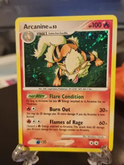 Arcanine Holo Pokemon Platinum Rising Rivals #1 2009 - Image 1