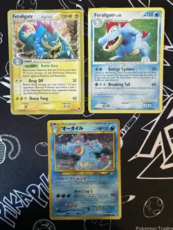 Pokemon Feraligatr Holo Vintage Lot of 3 Neo,Mysterious Treasures,Delta Species - Image 2