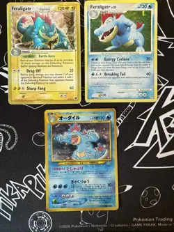 Pokemon Feraligatr Holo Vintage Lot of 3 Neo,Mysterious Treasures,Delta Species - Image 4