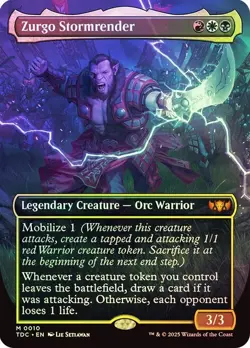 Foil Zurgo Stormrender (Borderless) [Tarkir: Dragonstorm] MTG - Image 1