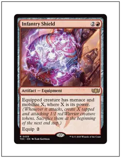 1x Infantry Shield, Tarkir Dragonstorm Commander, Magic MTG NM - Image 1