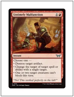 1x Untimely Malfunction, Duskmourn, Magic MTG NM - Image 1