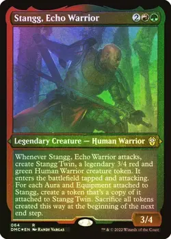 MTG Stangg, Echo Warrior Dominaria United Commander 064 Etched Foil Rare - Image 1