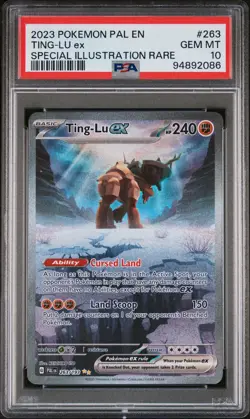 2023 POKEMON PAL EN-PALDEA EVOLVED SPECIAL ILLUSTRATION RARE TING-LU EX PSA 10 - Image 1