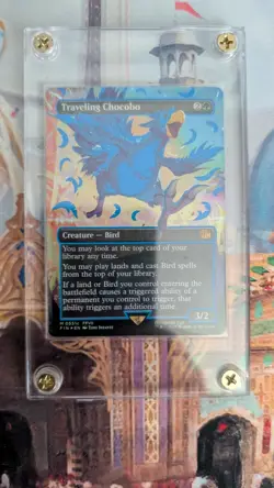 Traveling Chocobo (Borderless) (Neon Ink Blue) Final Fantasy Foil - Image 2