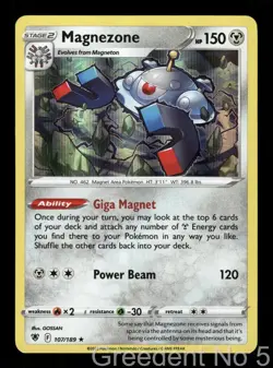 Magnezone 107/189 Holo Rare Astral Radiance Pokemon Holo Near Mint - Image 1