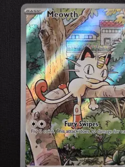 Pokemon TCG Meowth #106 Phantasmal Flames Illustration Rare NM - Image 2