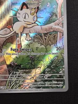 Pokemon TCG Meowth #106 Phantasmal Flames Illustration Rare NM - Image 4