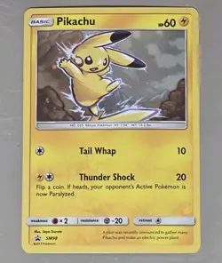 Pokemon Pikachu Promo Holo 2017 Sun & Moon Black Star SM98 NM - Image 1